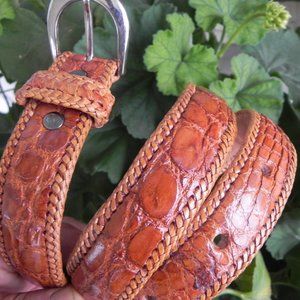Handmade Dress Belt Genuine Caiman Alligator